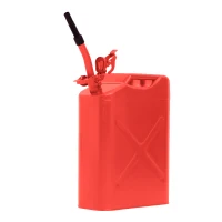HomCom 5 Gallon 20 Liter Steel Jerry Can w/ Nozzle - Red(m-1)