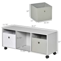 HOMCOM Kids Shelf /w Cubes, Cubby Storage for Kids(m-3)