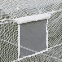 Outsunny 20x10x7ft Walk-in Outdoor Tunnel Greenhouse Portable Backyard Plant Growth Shed Warm House - White(m-14)