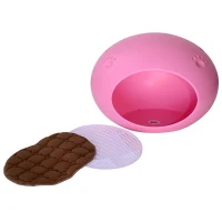Pawhut Pet Dog Cat Egg Shaped Pod Sleeping Bed House - Pink(m-4)