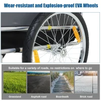 Aosom Outdoor Folding Pet Dog Bicycle Trailer and Stroller Jogger Cart - Blue and Grey(m-6)