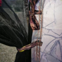 Outsunny Outsunny 12" x 12" 6-Sided Pop Up Portable Hexagonal Hub Gazebo Flower Pattern - Flower Pattern(m-5)