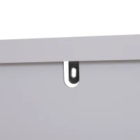 HomCom 36" Wooden Compact Modern Bathroom Storage Cabinet with Shelf- White(m-10)