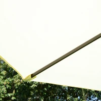 Outsunny 15' Outdoor Patio Market Double-Sided Umbrella - Cream White and Brown(m-2)