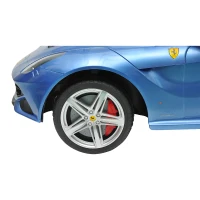 Open Box Ferrari F12 Kids 6v Electric Ride On Toy Car w/ Parent Remote Control - Blue(m-6)