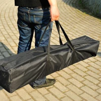 9.7' Square Outdoor Pop-Up Party Tent Patio Gazebo with Netting & Shade Canopy, Tan - Ideal for Gatherings & Events(m-9)