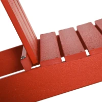 Outsunny Adirondack Chair, HDPE Fire Pit Chair, Weather Resistant Outdoor Chair for Patio, Garden, Backyard, Lawn, Red(m-8)