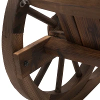 Outsunny Rustic Outdoor Patio Adirondack Rocking Chair - Carbonized Wood(m-9)