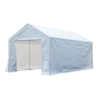 Outsunny 10' x 20' Multi-Purpose Convertible Carport / Event Canopy Tent - White(m-1)
