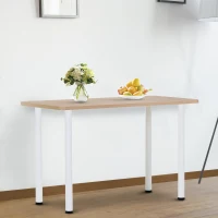 HOMCOM Modern Dining Table Office Working Desk Wood Top with Stainless Steel Leg(m-2)