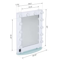 HomCom LED Lighted Make-Up Vanity Mirror - White(m-4)