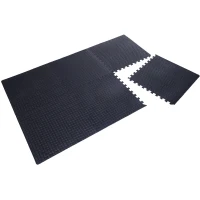 Soozier 72/ 216 Sq Ft EVA Foam Floor Mat Interlocking Booth Exercise Gym Flooring Pad - Black(m-7)