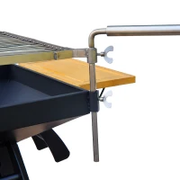 Outsunny Wood Burning/Charcoal Outdoor Fire Pit BBQ Grill Combo(m-8)