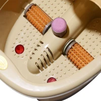 Soozier 8.5 Liter Bubbling Heated Manual Dual Foot Massager Bath With Timer(m-9)