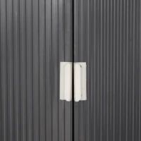 Outsunny 11.15"W x 12.5"D Metal Outdoor Utility Storage Tool Shed Kit Backyard Garden  - Grey(m-10)