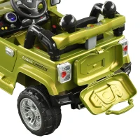 Aosom Ride On Car Off Road Truck SUV 12V Kids Electric Battery Powered Off Road Truck with Remote Control and MP3, Adjustable Speed, Green(m-15)