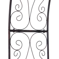 Outsunny 7.5' Metal Outdoor Garden Arch Arbor Trellis - Black Bronze(m-10)