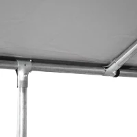 PawHut 10ft Outdoor Pet Dog Run House Kennel Shade Cage Enclosure w/ Cover Playpen - Silver(m-9)