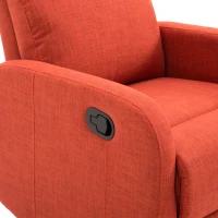 HomCom Linen Fabric Manual Recliner Lounger Chair  with Footrest - Red(m-11)