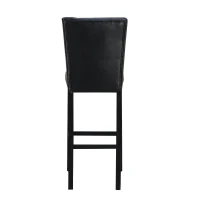 HomCom 42" Modern Bar Height Faux Leather Tall Dining Chair Stool - Black(m-6)