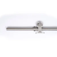 HomCom 6.5' Modern Interior Sliding Barn Door Hardware Kit - Stainless Steel(m-5)