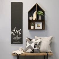 Stratton Metal and Wood House Wall Shelf(m-2)