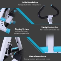 Soozier Adjustable Twist Gym Stepper  w/ Handle Bar and LCD Monitor(m-6)