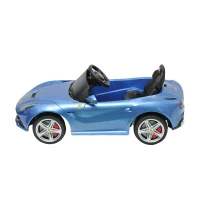 Open Box Ferrari F12 Kids 6v Electric Ride On Toy Car w/ Parent Remote Control - Blue(m-8)