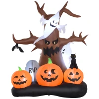 HOMCOM 8’ Lighted Inflatable Outdoor Halloween Yard Decoration - Spooky Dead Tree(m-1)