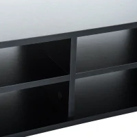 HomCom 48” Modern Wooden Floating Media Center Shelf Unit - Matte Black(m-11)