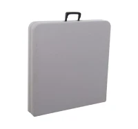 HomCom 4' Multipurpose Utility Center-Fold Folding Table w/ Carrying Handle - White Granite Top(m-5)