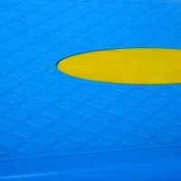 Soozier 27" Adjustable Aerobic Fitness Platform Stepper - Blue/Gray/Yellow(m-10)