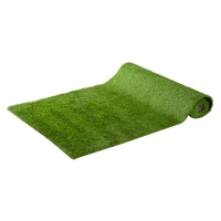 Outsunny 3-Piece 10' x 3' Artificial Turf Grass with Simulated Look & Feel UV Protection, & Drain Holes for Rain, 1.25" Height(m-1)
