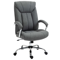 Vinsetto High Back Home Office Chair Computer Desk Chair w/ Arm, Swivel Wheels, Gray