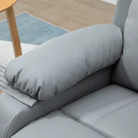 HOMCOM Living Room Power Lift Chair, PU Leather Electric Recliner Sofa Chair for Elderly with Remote Control, Gray(m-13)