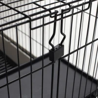 PawHut 32" Indoor Rabbit Cage Small Animal House Habitat with Wheels(m-10)