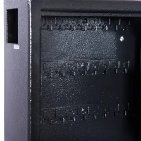 HOMCOM 40 Key Steel Wall Mount Safe Box Lockable Office Key Organizer Storage Cabinet with Key Tags - Black(m-10)