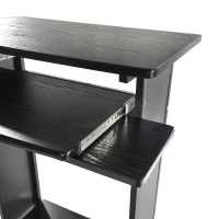 HomCom 30" Mobile Rolling Computer Workstation Standing Desk with Keyboard Shelf(m-6)