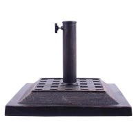 Outsunny 20 lbs Square Resin Umbrella Base, Decorative Bronze Pattern, Sturdy Holder for Outdoor Patio(m-1)
