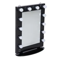 HomCom LED Lighted Make-Up Vanity Mirror - Black(m-8)
