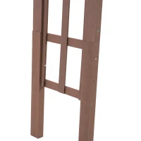 Outsunny 78" WPC Wood Plastic Composite Outdoor Garden Pergola Style Arbor Arch Trellis(m-4)