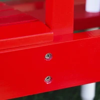 Outsunny Kids Adirondack Chairs Set w/ Table Removable Umbrella Outdoor Yard Garden Patio for 3-6 Years(m-9)