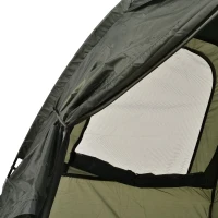Open Box Outsunny Portable Camping Cot Tent with Air Mattress, Sleeping Bag, and Pillow(m-14)