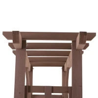 Outsunny 78" WPC Wood Plastic Composite Outdoor Garden Pergola Style Arbor Arch Trellis(m-10)