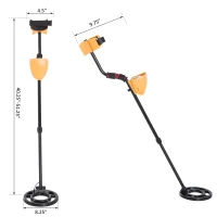 Outsunny 5 Mode LCD Water Resistant Adjustable Handheld Metal Detector - Yellow(m-4)