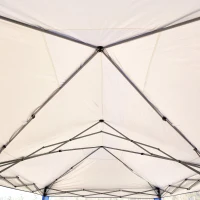 Open Box Outsunny Canopy Tent 10x20 Easy Pop Up Canopy Party Tent with 2-Tier Roof - Blue(m-7)