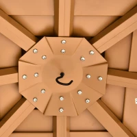 Outsunny 10' x 10' Wood Backyard Hardtop Canopy Gazebo with Screened Curtains, Sling Netting and Strong Frame(m-13)