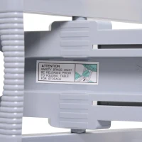 Outsunny Outdoor Picnic Table Chair 4-Seat Set Folding Patio Furniture w/Umbrella Hole - Grey(m-9)