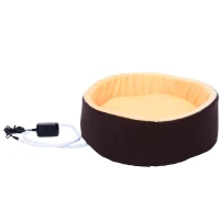 Pawhut 16" Indoor Electric Heated Round Dog Bed(m-1)