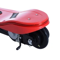 Aosom 120W Kids Folding Electric Scooter with LED Lights - Red(m-6)